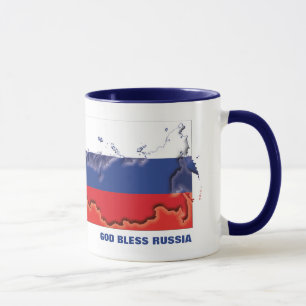 Caneca Sinalizador RÚSSIA do DEUS ABENÇOE Personalizado