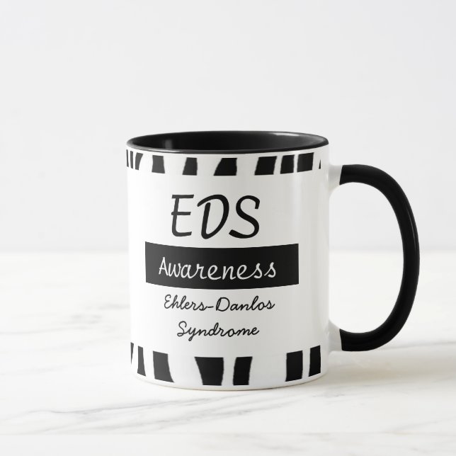 Caneca Síndrome de Ehlers-Danlos Consciência EDS Café Mug (Direita)
