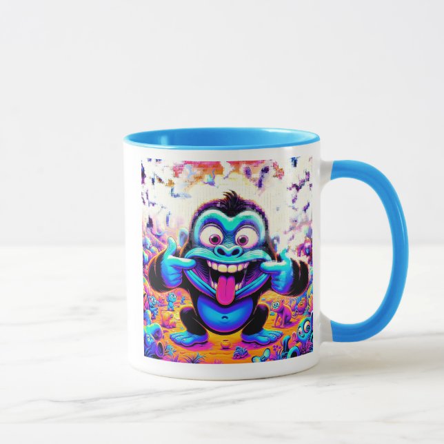 Caneca  Singe excentrique et coloré. (Direita)