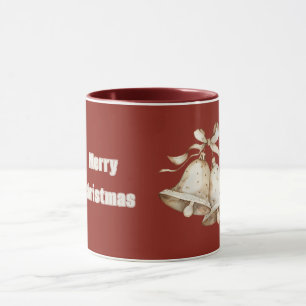 Caneca Sinos de Natal Creme