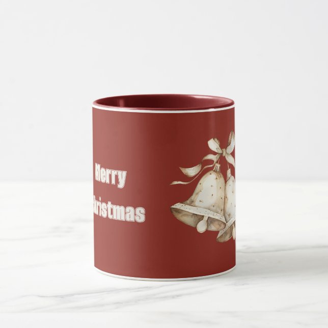 Caneca Sinos de Natal Creme (Centro)