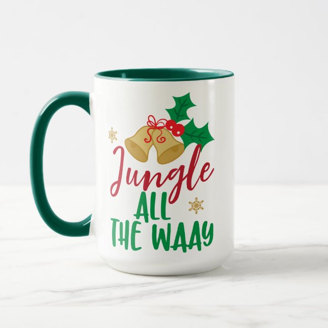 Caneca Sinos De Natal, Selva Toda A Via, Xmas Holly (Esquerda)