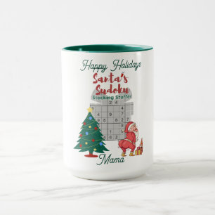 Caneca Sip and Solve: Cozinha Natal Sudoku Café