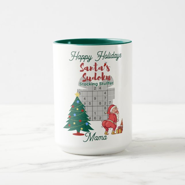 Caneca Sip and Solve: Cozinha Natal Sudoku Café (Centro)