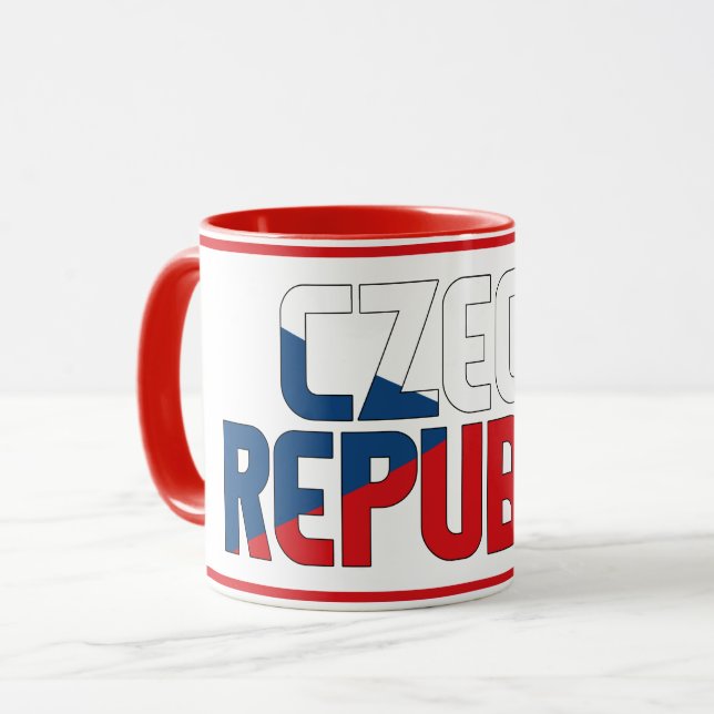 Caneca Sippin' com café Patriótico da República Checa (Frente Esquerda)