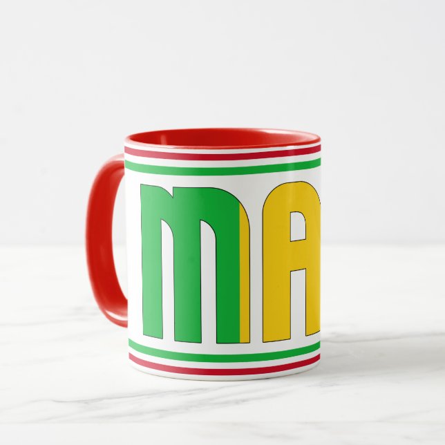 Caneca Sippin' com café Patriótico Mali (Frente Esquerda)