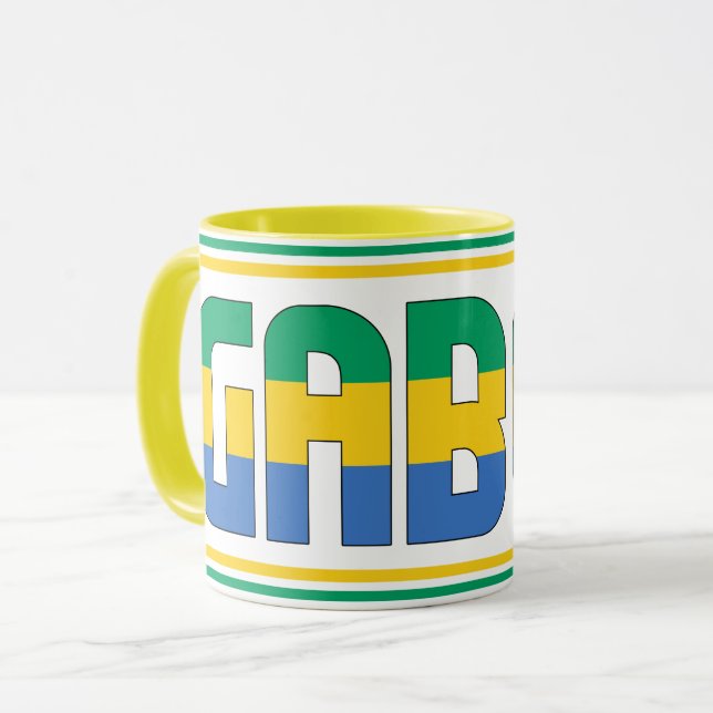 Caneca "Sippin' com Gabão" Coffee Mug Patriótico (Frente Esquerda)