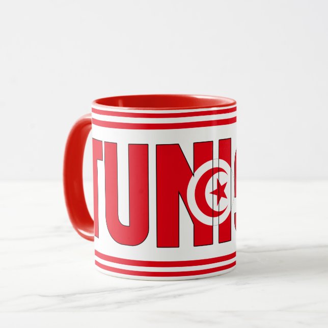 Caneca Sippin' com o café Patriótico da Tunísia (Frente Esquerda)