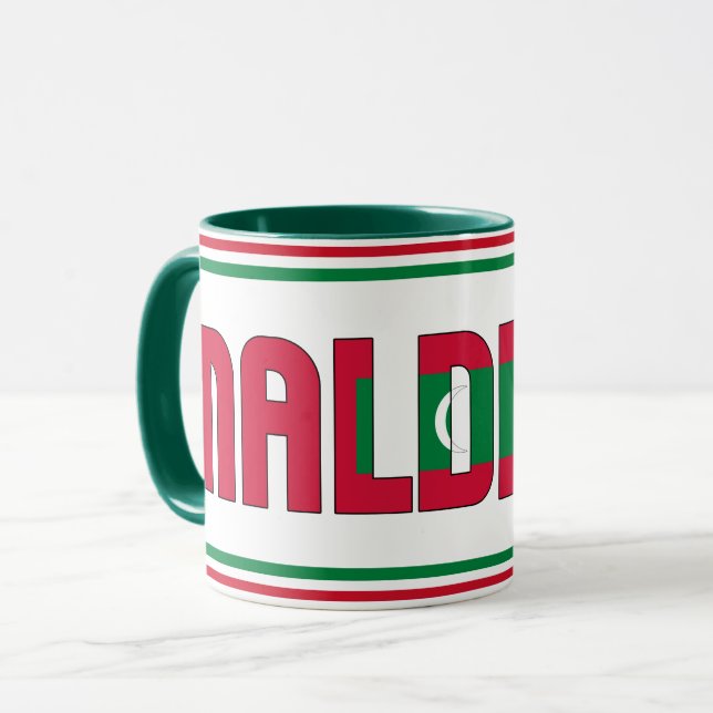 Caneca Sippin' com o café Patriótico das Maldivas (Frente Esquerda)