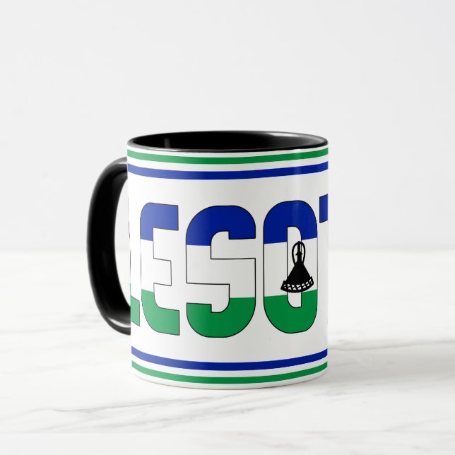 Caneca Sippin' com o café Patriótico Lesoto (Frente Esquerda)