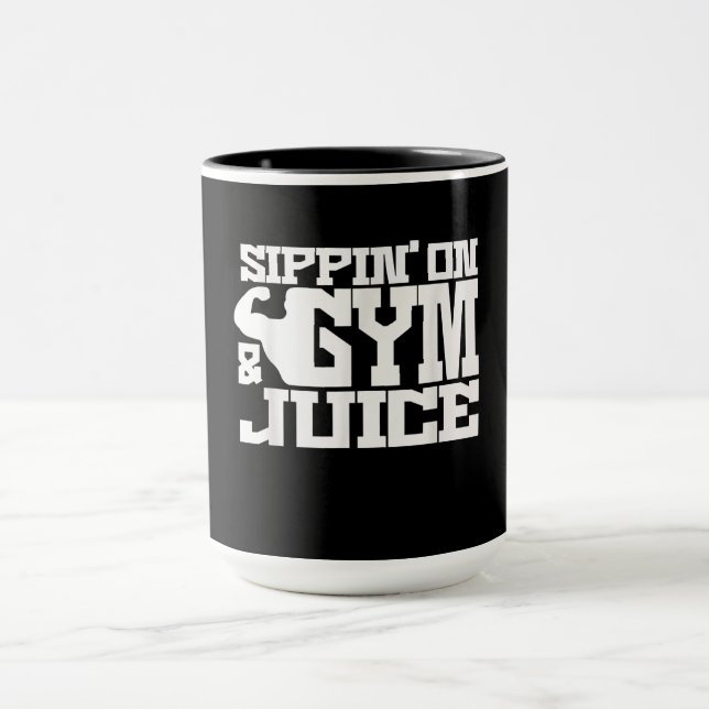 Caneca Sippin No Sumo De Gym - Camisas De Trabalho De Men (Centro)