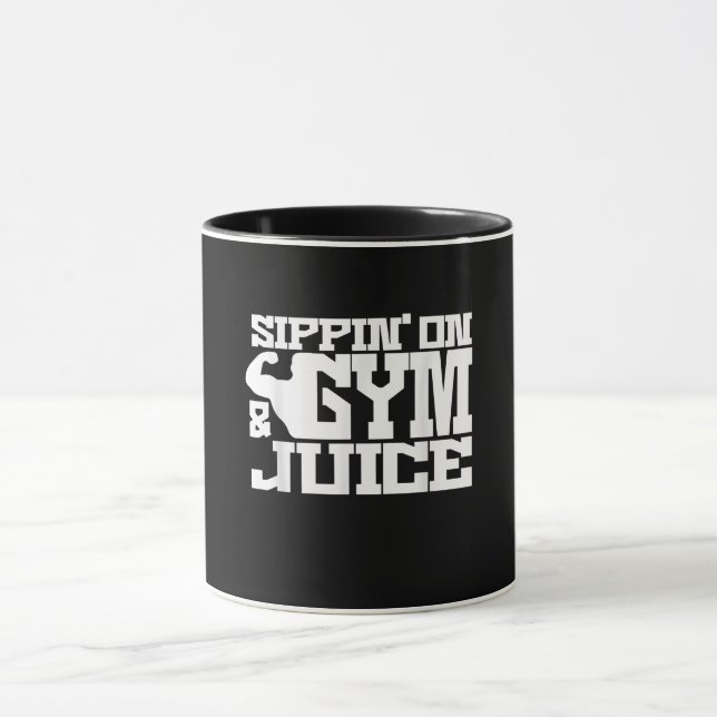 Caneca Sippin No Sumo De Gym - Camisas De Trabalho De Men (Centro)