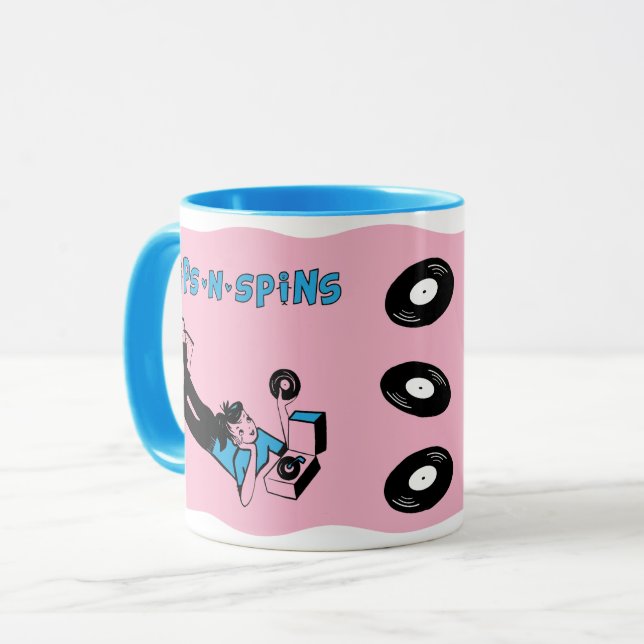 Caneca Sips 'n' Spins "Tune Tote" style coffee mug (Frente Esquerda)