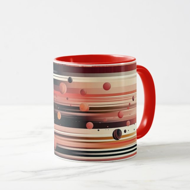 Caneca sistema planetário. Ele usa elementos de design mo (Frente Esquerda)