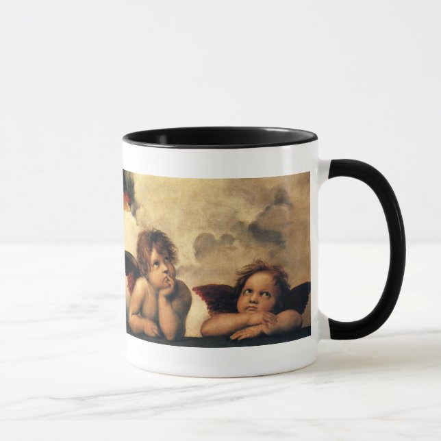 Caneca Sistine Madonna Angels por Raphael Sanzio (Direita)