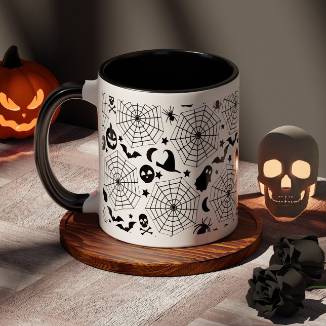 Caneca Sítios de Aranha Halloween Spooky (Spiderwebs Halloween Spooky Mug)