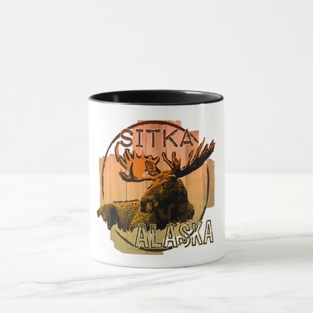 Caneca Sitka Alaska Mose Laranja (Centro)
