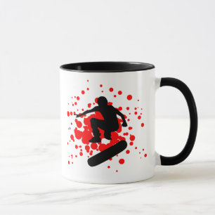 Caneca skateboard. bolhas.