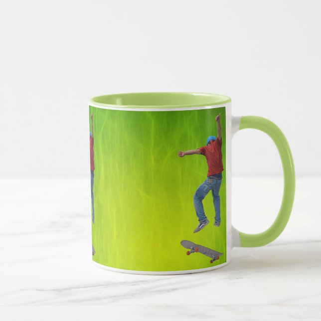 Caneca Skateboarder Consiga Alguma Ação Aérea Kulcha Art (Direita)