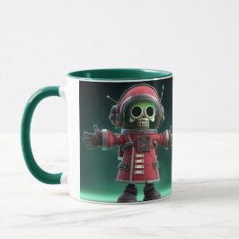 Caneca Skeleton Astronaut Mug – Funny Space Skull in Red 