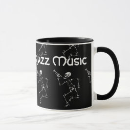 Caneca Skeleton de New Orleans Jazz Music 2017