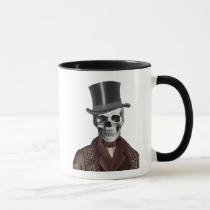 Caneca Skeleton Gentleman e Chapéu Superior