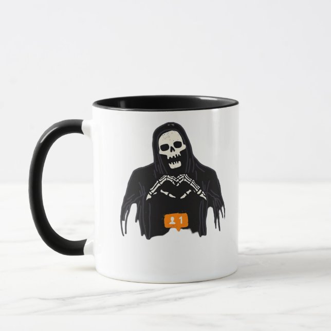 Caneca Skeleton Hand Heart Follower Classic (Esquerda)