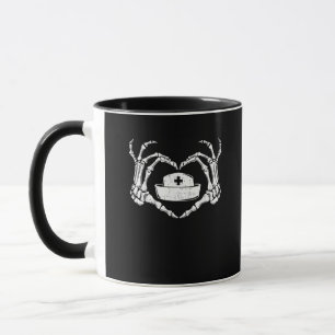 Caneca Skeleton Hand Heart Lpreguiçoso Halloween Costume