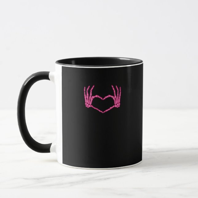 Caneca Skeleton Heart Hands Classic (Esquerda)