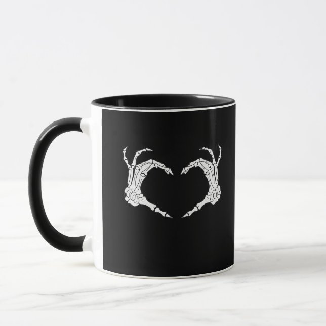 Caneca Skeleton Heart Hands Classic (Esquerda)