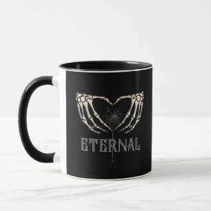 Caneca Skeleton Mãos Cardíaco Clássico