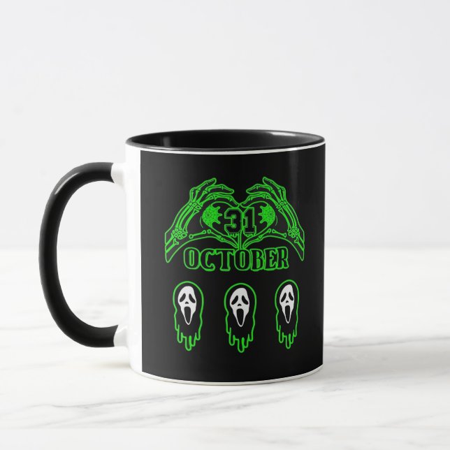 Caneca Skeleton mãos clássico Design (Esquerda)