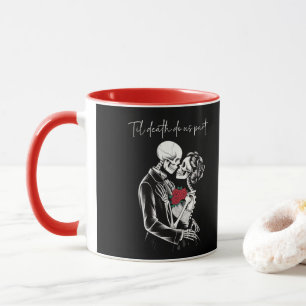 Caneca Skelton Lovers até a morte nos separamos