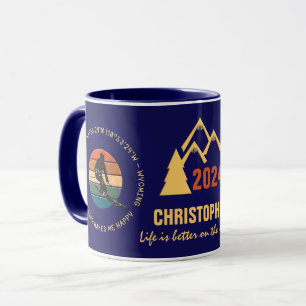 Caneca Ski Jackson Hole, Wyoming - Man Skier, Texto Amare
