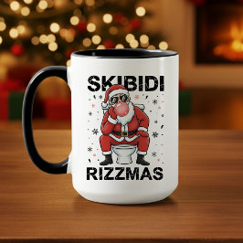 Caneca Skibidi Rizzmas Papai Noel Vaso Sanitário Natal Di