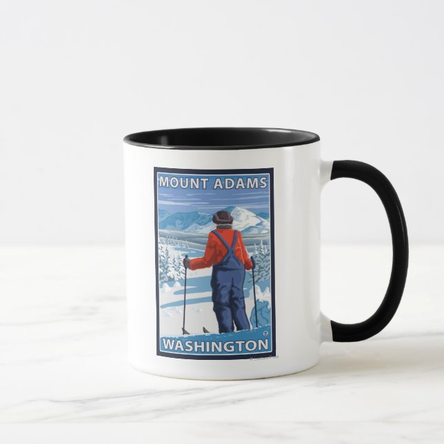 Caneca Skier Adminning - Monte Adams, Washington (Direita)