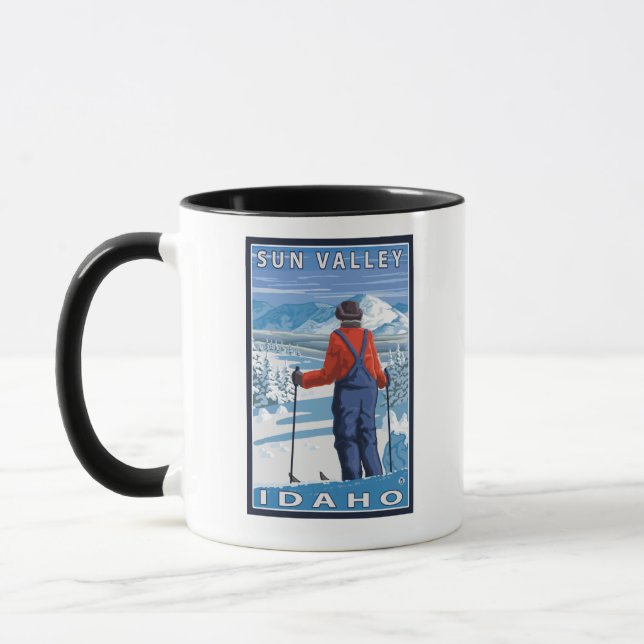 Caneca Skier Adminning - Sun Valley, Idaho (Esquerda)
