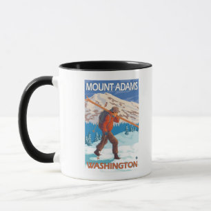 Caneca Skier Carregando agora Skis - Monte Adams, WA