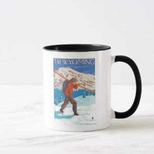 Caneca Skier Carregando agora Skis - Wyoming