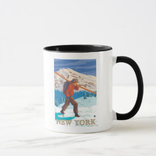 Caneca Skier de Carregando Nova York