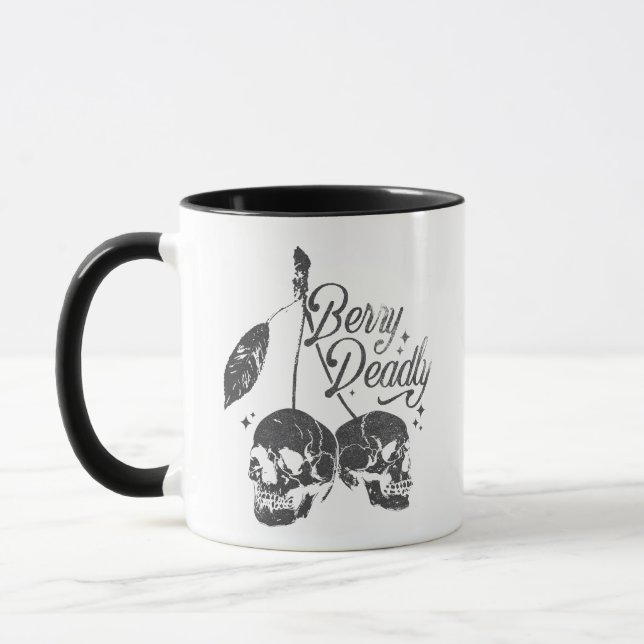 Caneca Skull Cherry Spooky and Sweet Gothic Halloween (Esquerda)