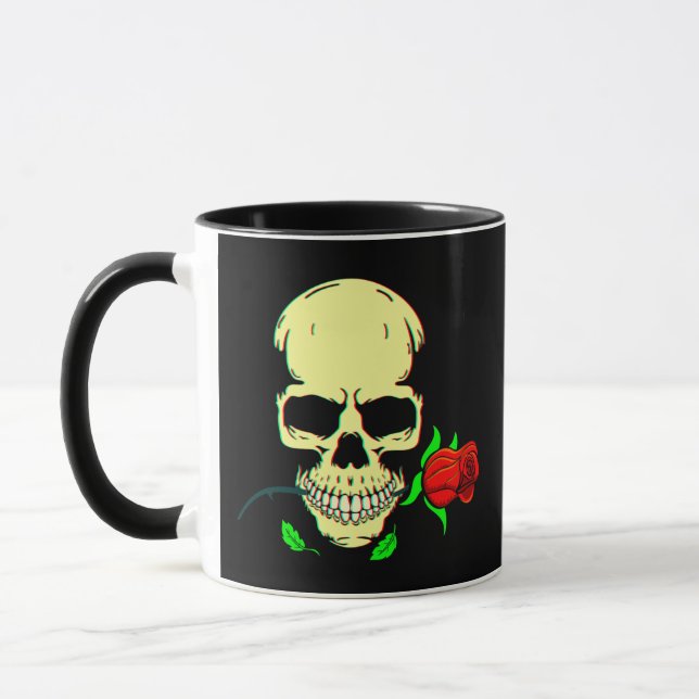 Caneca Skull N Roses 3D  (Esquerda)