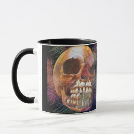 Caneca Skull with fireworks