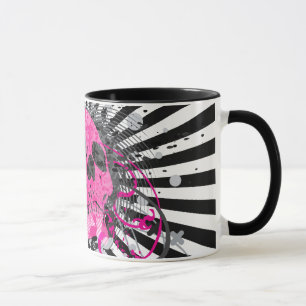 Caneca Skullz, com bolhas.