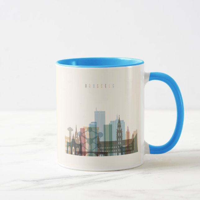 Caneca Skyline da cidade de Bruxelas, Bélgica | (Direita)
