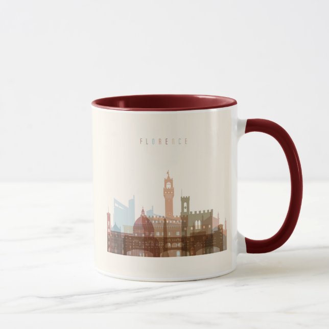 Caneca Skyline da cidade de Florença, Italia | (Direita)