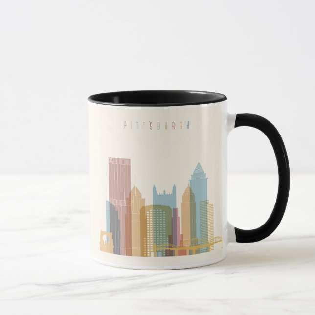 Caneca Skyline da cidade de Pittsburgh, Pensilvânia | (Direita)