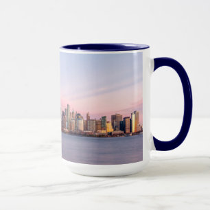 Caneca Skyline da Noite de Nova York