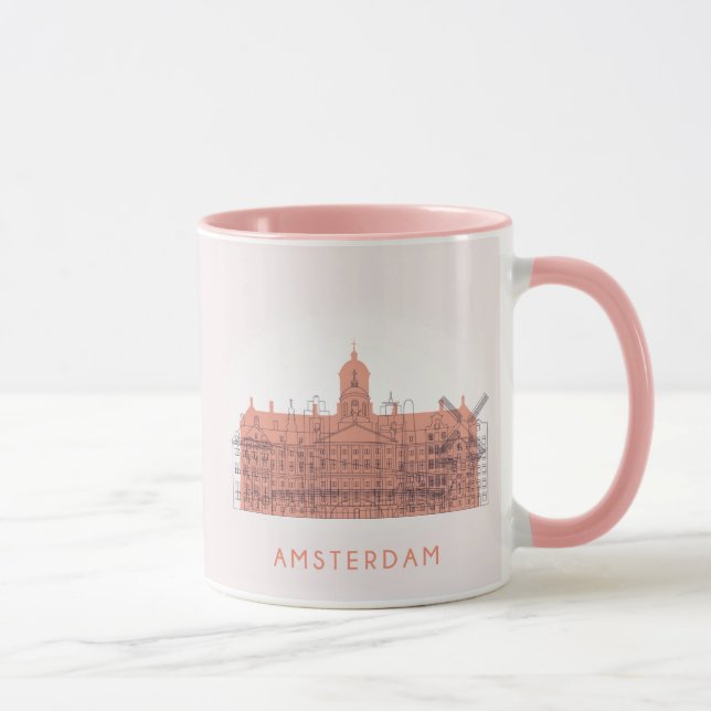 Caneca Skyline de Amsterdão, Países Baixos | dos marcos (Direita)