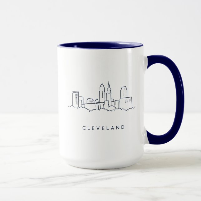Caneca Skyline de Cleveland Ohio (Direita)